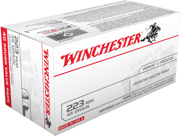 Winchester USA Ammunition 223 Remington 45 Grain Jacketed Hollow Point