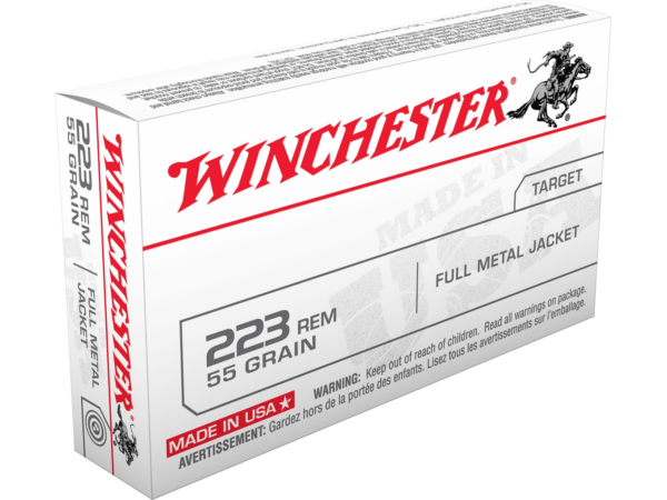 Winchester USA Ammunition 223 Remington 55 Grain Full Metal Jacket