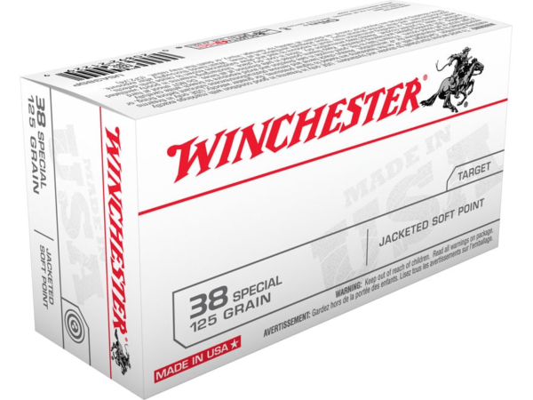 Winchester USA Ammunition 38 Special 125 Grain Jacketed Soft Point