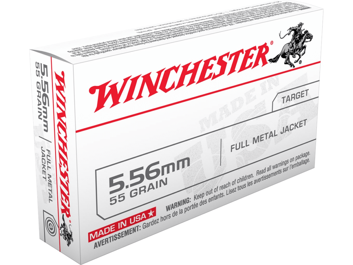 Winchester USA Ammunition 5.56x45mm NATO 55 Grain M193 Full Metal Jacket