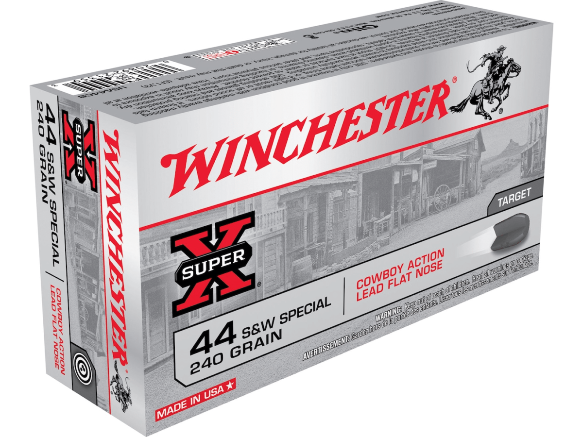 Winchester USA Cowboy Ammunition 44 Special 240 Grain Lead Flat Nose Box of 50