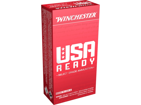 Winchester USA Ready Ammunition 9mm Luger 115 Grain Full Metal Jacket Flat Nose