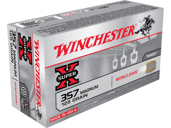 Winchester WinClean Ammunition 357 Magnum 125 Grain Jacketed Flat Nose