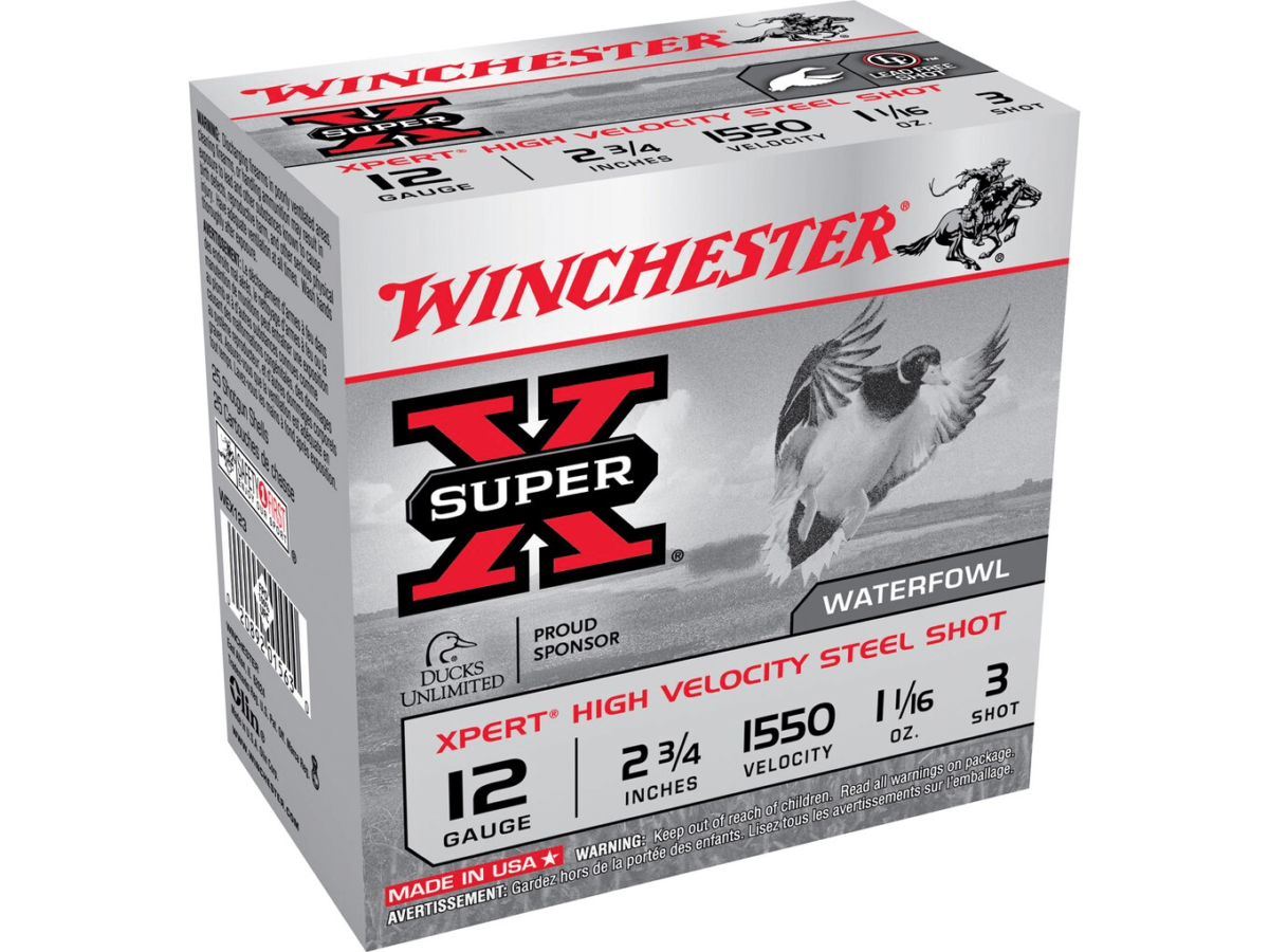 Winchester Xpert High Velocity Ammunition 12 Gauge 2-3/4" 1-1/16 oz #3 Non-Toxic Steel Shot