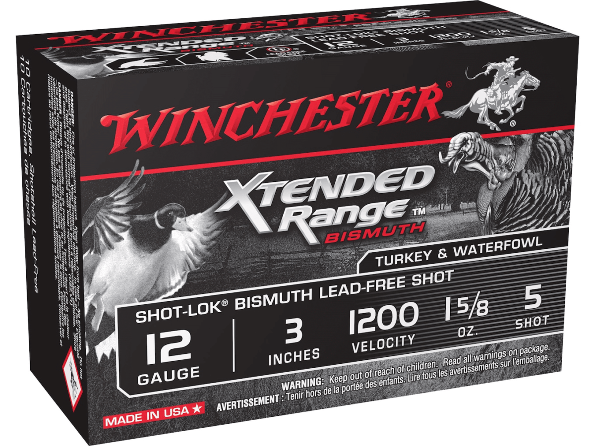 Winchester Xtended Range Bismuth Ammunition 12 Gauge 3" 1-5/8" #5 Non-Toxic Shot Box of 10